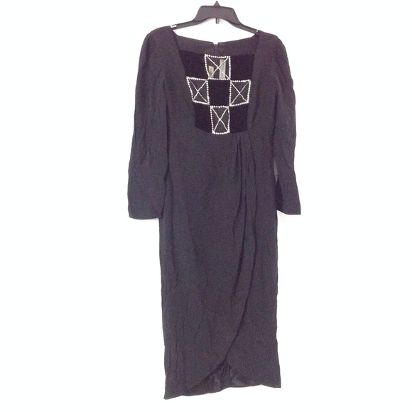 Bob Mackie Hattie Women's Wrap Dress Embellished 6 - Picture 1 of 5